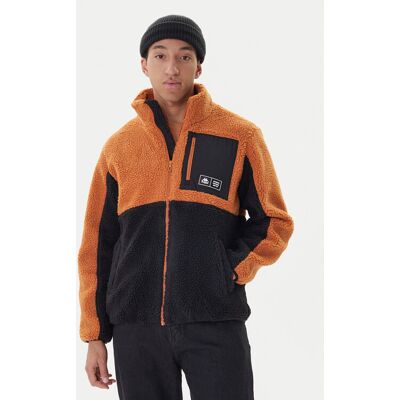 Kappa Fleecová mikina Olya 381Z6LW Hnedá Regular Fit Muži Kappa Fleecová mikina Olya 381Z6LW Hnedá Regular Fit Muži