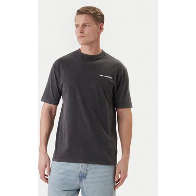 KARL LAGERFELD Tričko 755171 562256 Sivá Loose Fit Muži KARL LAGERFELD Tričko 755171 562256 Sivá Loose Fit Muži