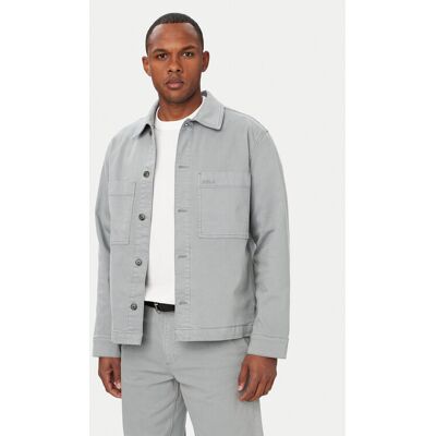 BOSS džínsová košeľa Laredo-3 50566354 Svetlosivá Regular Fit Muži BOSS džínsová košeľa Laredo-3 50566354 Svetlosivá Regular Fit Muži