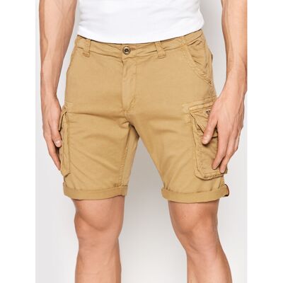 Alpha Industries Bavlnené šortky Crew 176203 Béžová Regular Fit Muži Alpha Industries Bavlnené šortky Crew 176203 Béžová Regular Fit Muži