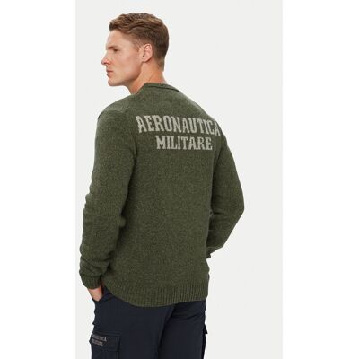 Aeronautica Militare Sveter 262MA1645UL00924 Kaki Regular Fit Muži Aeronautica Militare Sveter 262MA1645UL00924 Kaki Regular Fit Muži