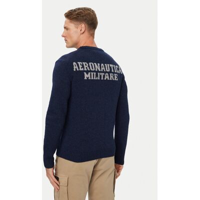 Aeronautica Militare Sveter 262MA1645UL00924 Tmavomodrá Regular Fit Muži Aeronautica Militare Sveter 262MA1645UL00924 Tmavomodrá Regular Fit Muži