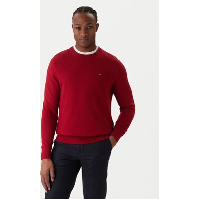 Tommy Hilfiger Sveter MW0MW28046 Červená Regular Fit Muži Tommy Hilfiger Sveter MW0MW28046 Červená Regular Fit Muži