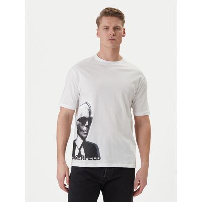 KARL LAGERFELD Tričko 755170 562251 Biela Loose Fit Muži KARL LAGERFELD Tričko 755170 562251 Biela Loose Fit Muži
