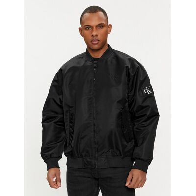 Calvin Klein Jeans Bundy bomber J30J325110 Čierna Relaxed Fit Muži Calvin Klein Jeans Bundy bomber J30J325110 Čierna Relaxed Fit Muži