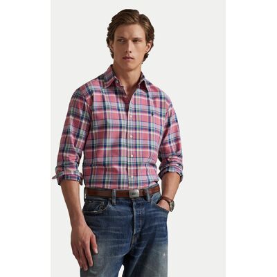 Polo Ralph Lauren Košeľa 710922273006 Ružová Custom Fit Muži Polo Ralph Lauren Košeľa 710922273006 Ružová Custom Fit Muži