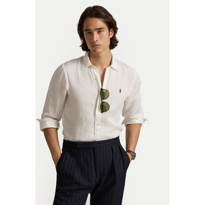 Polo Ralph Lauren Košeľa 710968915014 Biela Slim Fit Muži Polo Ralph Lauren Košeľa 710968915014 Biela Slim Fit Muži