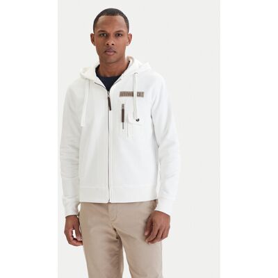 Aeronautica Militare Mikina 261FE2100UF00679 Biela Regular Fit Muži Aeronautica Militare Mikina 261FE2100UF00679 Biela Regular Fit Muži