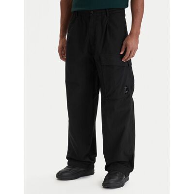 C.P. Company Bavlnené nohavice 20CMPA126A110325G Čierna Boxy Fit Muži C.P. Company Bavlnené nohavice 20CMPA126A110325G Čierna Boxy Fit Muži