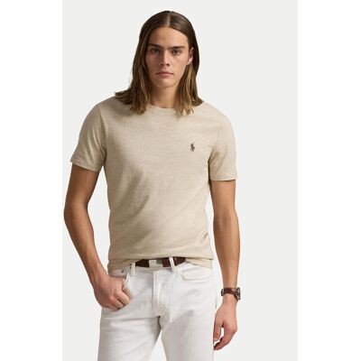 Polo Ralph Lauren Tričko 710671438203 Béžová Slim Fit Muži Polo Ralph Lauren Tričko 710671438203 Béžová Slim Fit Muži