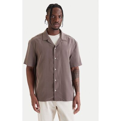 Calvin Klein Košeľa LV04LF114G Hnedá Relaxed Fit Muži Calvin Klein Košeľa LV04LF114G Hnedá Relaxed Fit Muži