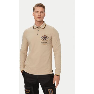 Aeronautica Militare Polokošeľa 262PO1942UP00400 Béžová Regular Fit Muži Aeronautica Militare Polokošeľa 262PO1942UP00400 Béžová Regular Fit Muži