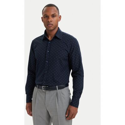 BOSS Košeľa Relegant_6_M 50565600 Tmavomodrá Regular Fit Muži BOSS Košeľa Relegant_6_M 50565600 Tmavomodrá Regular Fit Muži