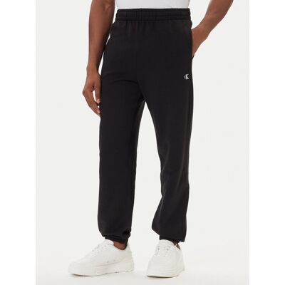 Calvin Klein Jeans Teplákové nohavice LV04RD241G Čierna Regular Fit Muži Calvin Klein Jeans Teplákové nohavice LV04RD241G Čierna Regular Fit Muži