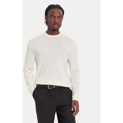 Calvin Klein Sveter LV04LB305G Écru Regular Fit Muži Calvin Klein Sveter LV04LB305G Écru Regular Fit Muži