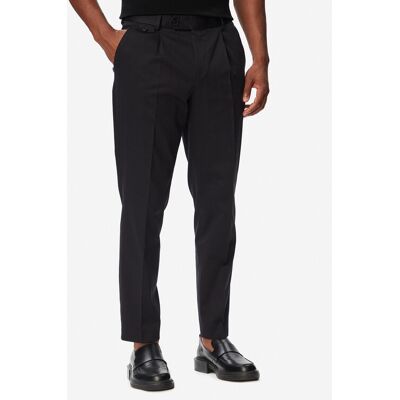 BOSS Bavlnené nohavice H-Perin 50567533 Tmavomodrá Tapered Fit Muži BOSS Bavlnené nohavice H-Perin 50567533 Tmavomodrá Tapered Fit Muži