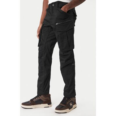 G-Star Raw Bavlnené nohavice Rovic D02190-5126-6484 Čierna Tapered Fit Muži G-Star Raw Bavlnené nohavice Rovic D02190-5126-6484 Čierna Tapered Fit Muži