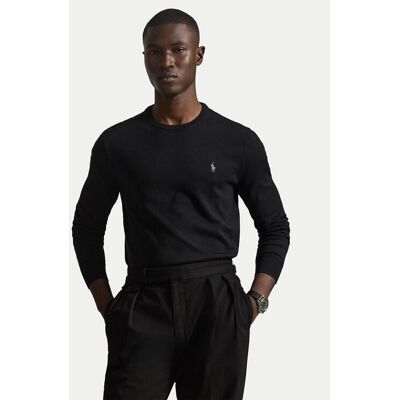 Polo Ralph Lauren Sveter Ls 710684957008 Čierna Slim Fit Muži Polo Ralph Lauren Sveter Ls 710684957008 Čierna Slim Fit Muži
