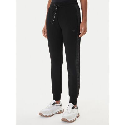 Guess Teplákové nohavice V2YB18 K7UW2 Čierna Regular Fit Ženy Guess Teplákové nohavice V2YB18 K7UW2 Čierna Regular Fit Ženy