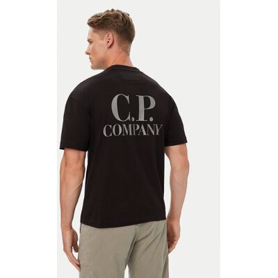 C.P. Company Tričko 21CMTS135A005100W Čierna Regular Fit Muži C.P. Company Tričko 21CMTS135A005100W Čierna Regular Fit Muži