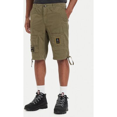 Aeronautica Militare Bavlnené šortky 261BE0041UCT01122 Zelená Regular Fit Muži Aeronautica Militare Bavlnené šortky 261BE0041UCT01122 Zelená Regular Fit Muži
