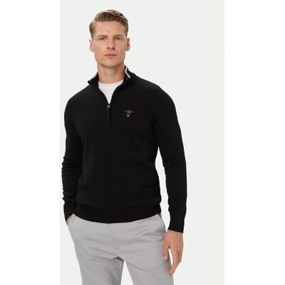Aeronautica Militare Sveter 262MA1670UL00506 Čierna Regular Fit Muži Aeronautica Militare Sveter 262MA1670UL00506 Čierna Regular Fit Muži
