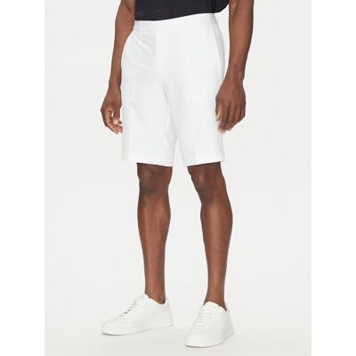 BOSS Bavlnené šortky S_Commuter_10.5 inch 50540337 Biela Slim Fit Muži BOSS Bavlnené šortky S_Commuter_10.5 inch 50540337 Biela Slim Fit Muži