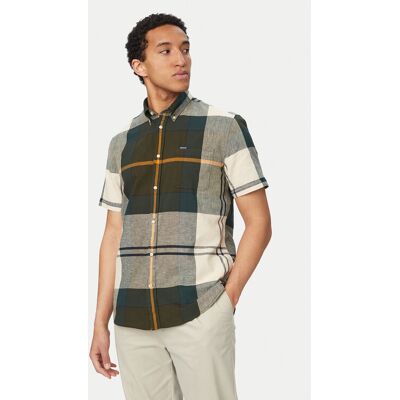 Barbour Košeľa Douglas MSH5077TN51 Zelená Regular Fit Muži Barbour Košeľa Douglas MSH5077TN51 Zelená Regular Fit Muži