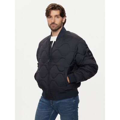 Tommy Hilfiger Bundy bomber MW0MW37341 Tmavomodrá Regular Fit Muži Tommy Hilfiger Bundy bomber MW0MW37341 Tmavomodrá Regular Fit Muži