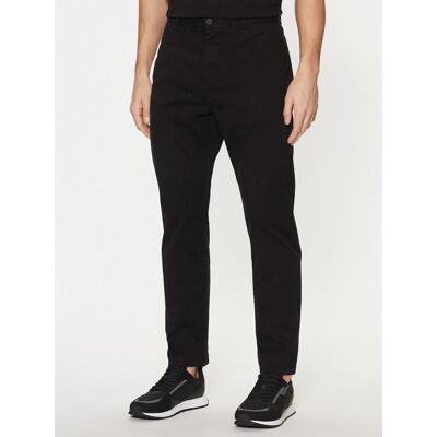 HUGO Chino nohavice 50530886 Čierna Slim Fit Muži HUGO Chino nohavice 50530886 Čierna Slim Fit Muži