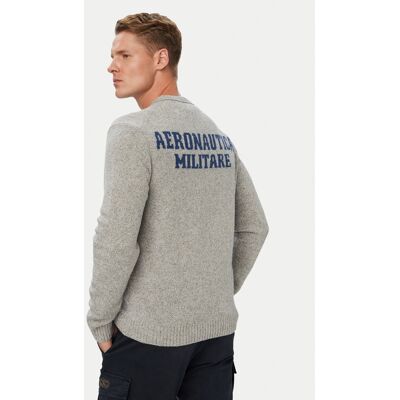 Aeronautica Militare Sveter 262MA1645UL00924 Sivá Regular Fit Muži Aeronautica Militare Sveter 262MA1645UL00924 Sivá Regular Fit Muži