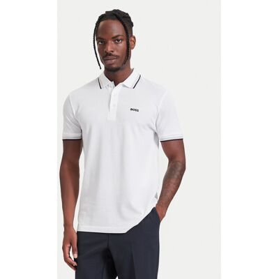 Boss Polokošeľa Paddy 50469055 Biela Regular Fit Muži Boss Polokošeľa Paddy 50469055 Biela Regular Fit Muži