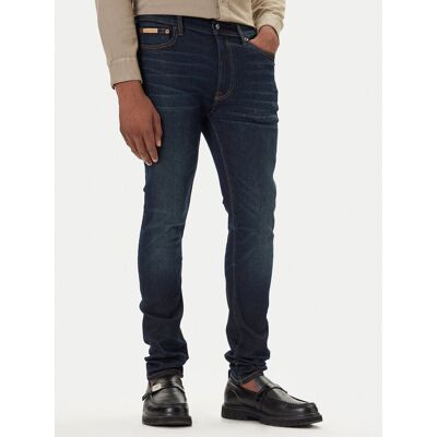 Calvin Klein Jeans Džínsy LV04RD718G Tmavomodrá Skinny Fit Muži Calvin Klein Jeans Džínsy LV04RD718G Tmavomodrá Skinny Fit Muži