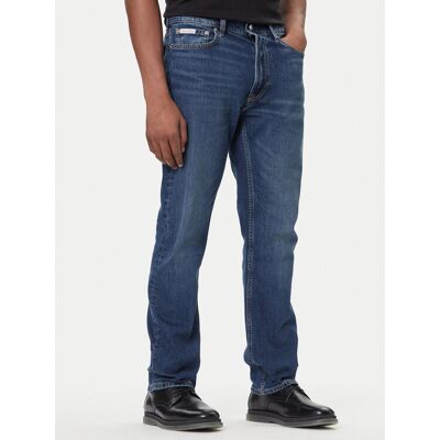 Calvin Klein Jeans Džínsy LV04LB782G Modrá Straight Fit Muži Calvin Klein Jeans Džínsy LV04LB782G Modrá Straight Fit Muži