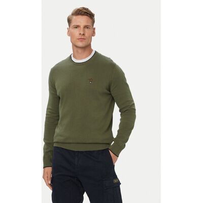 Aeronautica Militare Sveter 262MA1631UL00506 Kaki Regular Fit Muži Aeronautica Militare Sveter 262MA1631UL00506 Kaki Regular Fit Muži