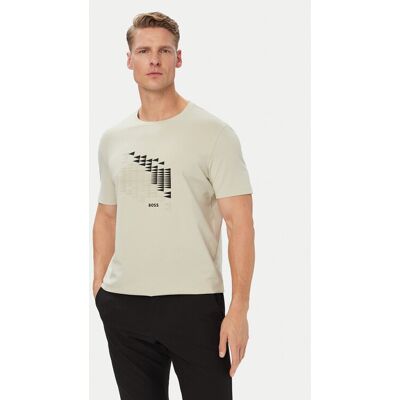 BOSS Tričko Network Flag 50566853 Béžová Regular Fit Muži BOSS Tričko Network Flag 50566853 Béžová Regular Fit Muži
