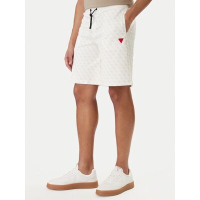 Guess Športové kraťasy Z4YD03 K7122 Écru Regular Fit Muži Guess Športové kraťasy Z4YD03 K7122 Écru Regular Fit Muži