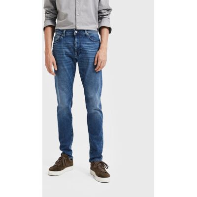 Selected Homme Džínsy Leon 16087777 Modrá Slim Fit Muži Selected Homme Džínsy Leon 16087777 Modrá Slim Fit Muži