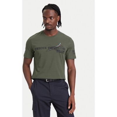 Aeronautica Militare Tričko 262TS2541UJ00750 Kaki Regular Fit Muži Aeronautica Militare Tričko 262TS2541UJ00750 Kaki Regular Fit Muži