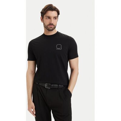 KARL LAGERFELD Tričko 755026 563224 Čierna Regular Fit Muži KARL LAGERFELD Tričko 755026 563224 Čierna Regular Fit Muži