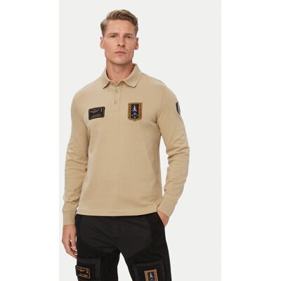 Aeronautica Militare Polokošeľa 262PO1941UJ00703 Béžová Regular Fit Muži Aeronautica Militare Polokošeľa 262PO1941UJ00703 Béžová Regular Fit Muži