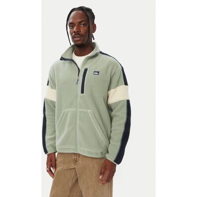 Quiksilver Fleecová mikina EQYPF03091 Svetlo zelená Comfort Fit Muži Quiksilver Fleecová mikina EQYPF03091 Svetlo zelená Comfort Fit Muži