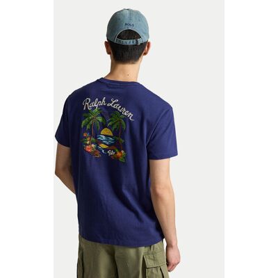Polo Ralph Lauren Tričko 710B14586001 Tmavomodrá Classic Fit Muži Polo Ralph Lauren Tričko 710B14586001 Tmavomodrá Classic Fit Muži