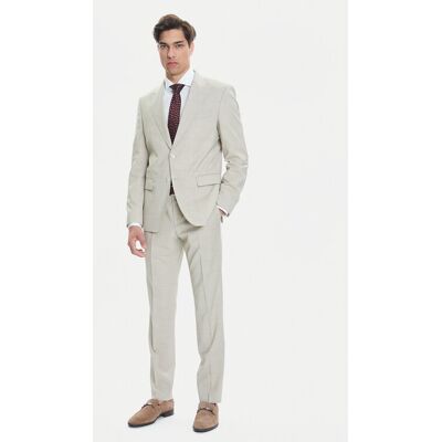BOSS Oblek H-Huge 50546099 Béžová Slim Fit Muži BOSS Oblek H-Huge 50546099 Béžová Slim Fit Muži