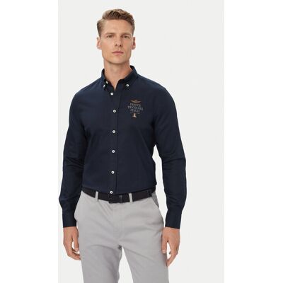 Aeronautica Militare Košeľa 262CA1334UCT04409 Tmavomodrá Regular Fit Muži Aeronautica Militare Košeľa 262CA1334UCT04409 Tmavomodrá Regular Fit Muži