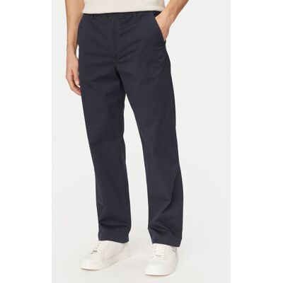Calvin Klein Jeans Chino nohavice 90s LV04RF619G Modrá Straight Fit Muži Calvin Klein Jeans Chino nohavice 90s LV04RF619G Modrá Straight Fit Muži