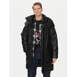 HUGO Bunda z imitácie kože Misian2441 50522494 Čierna Relaxed Fit Muži HUGO Bunda z imitácie kože Misian2441 50522494 Čierna Relaxed Fit Muži