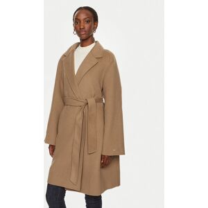 Tommy Hilfiger Vlnený kabát WW0WW43603 Hnedá Regular Fit Ženy Tommy Hilfiger Vlnený kabát WW0WW43603 Hnedá Regular Fit Ženy