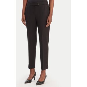 BOSS Bavlnené nohavice Tapria-Crop 50556341 Čierna Slim Fit Ženy BOSS Bavlnené nohavice Tapria-Crop 50556341 Čierna Slim Fit Ženy