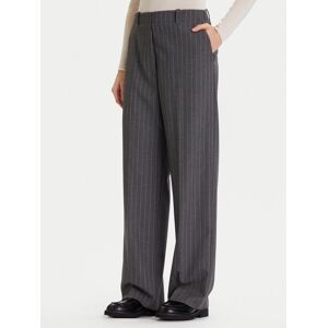 Tommy Hilfiger Bavlnené nohavice WW0WW47550 Sivá Wide Leg Ženy Tommy Hilfiger Bavlnené nohavice WW0WW47550 Sivá Wide Leg Ženy